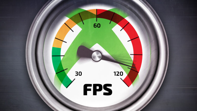 A cartoon speedometer is labeled FPS.