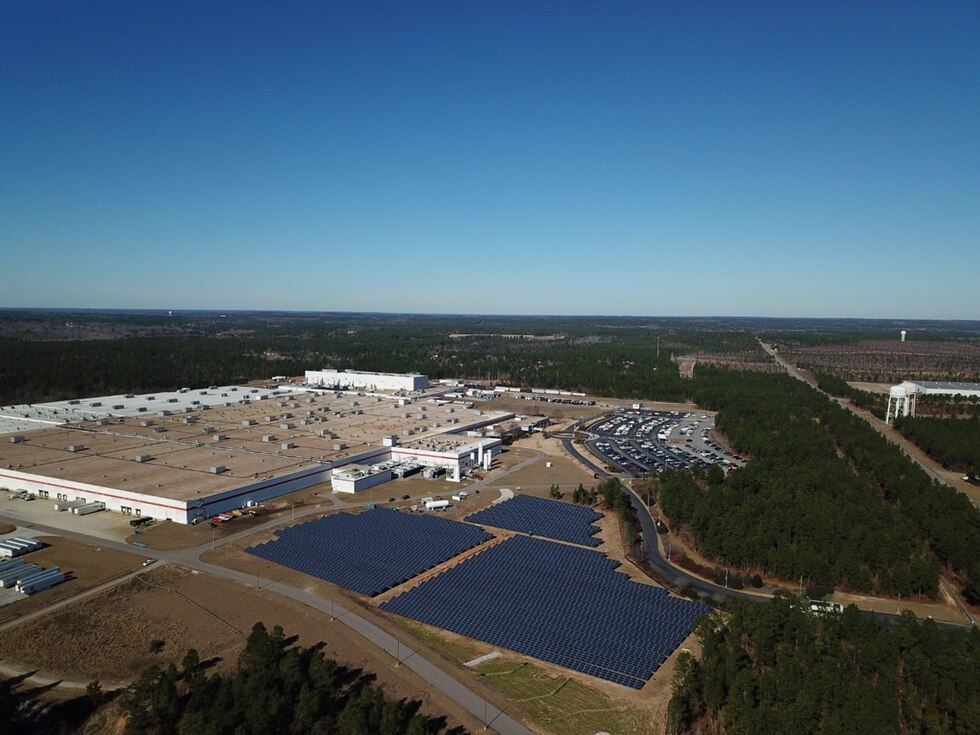 Bridgestone's first ground solar array providing power directly to the manufacturing process at...