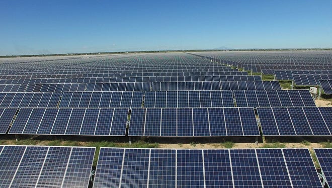 The two solar energy facilities sit on around 1,400 acres of land.