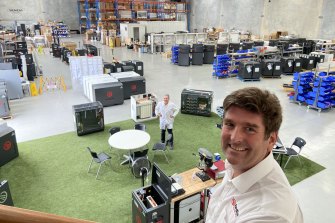 Renewable energy storage firm RedEarth founders Charlie Walker (front) and Chris Winter.