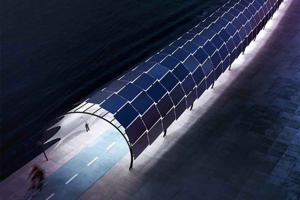 Solar Véloroute- An Illuminated Bike Pathway That Generates Energy