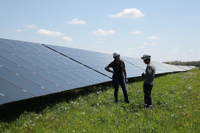 The Convis Township Planning Commission recommended approval of a 1,200-acre solar energy center. Invenergy LLC has constructed many solar energy farms across the world including this one in Streator, Illinois.