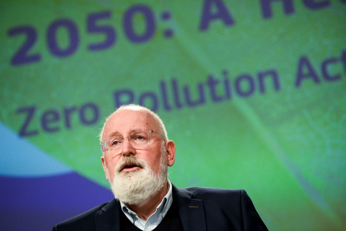 Frans Timmermans said the EU’s multipronged strategy would cut costs and make cleaner cars ‘accessible to all Europeans’