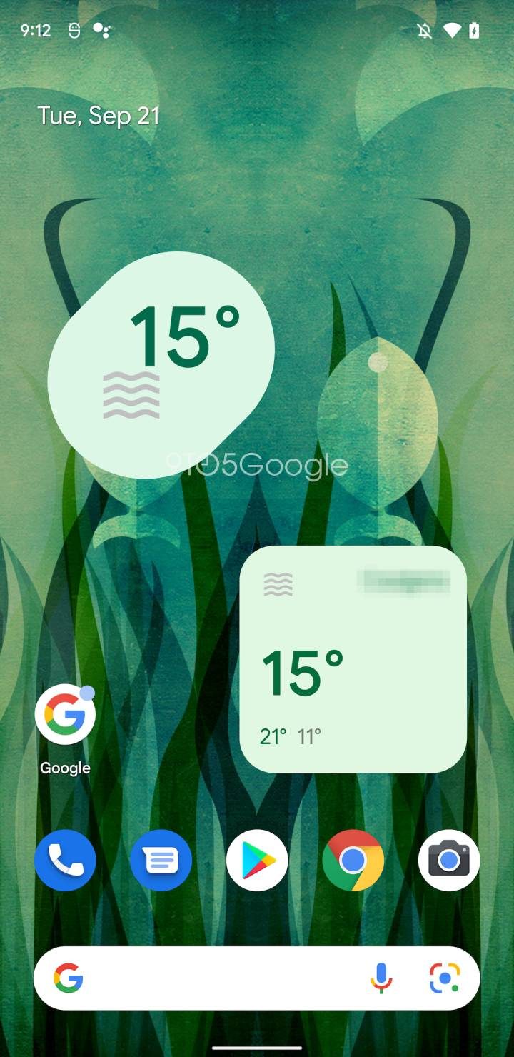 Google Weather Material You widget