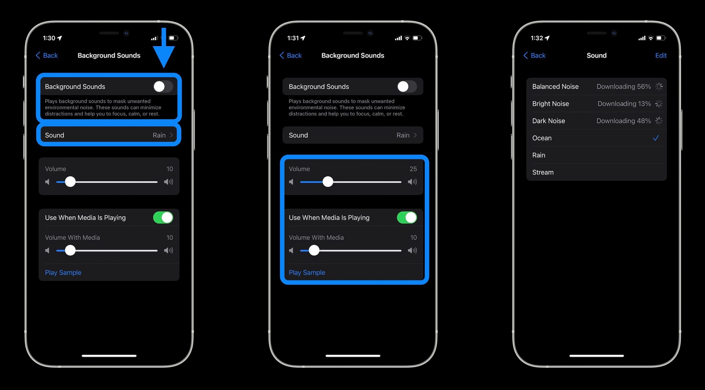 How to use iPhone Background Sounds in iOS 15