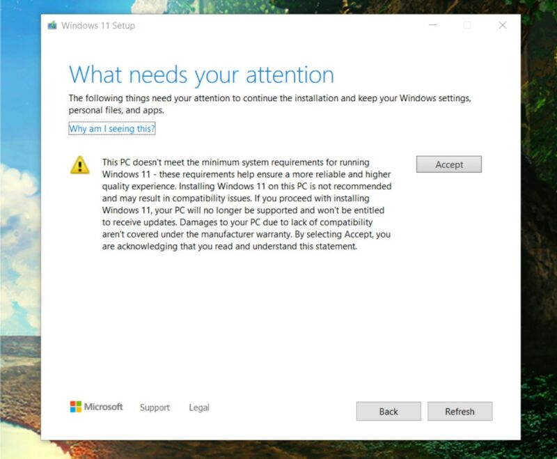 Microsoft will allow Windows 11 installs on some unsupported systems, but it really would prefer you not.