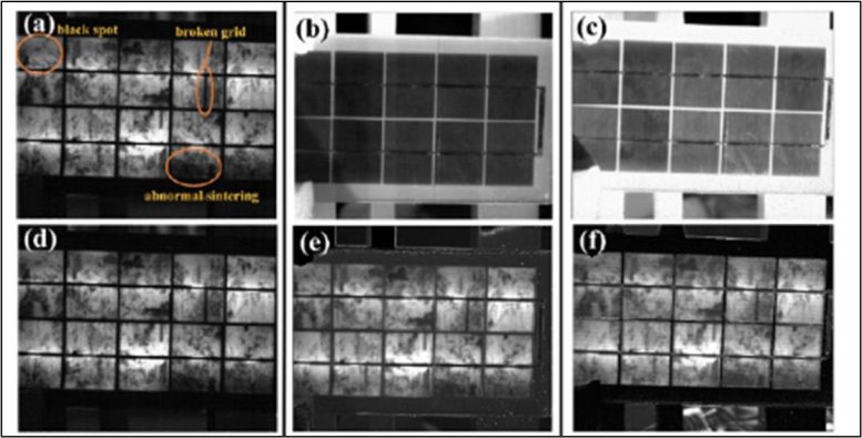 Detection of defects in silicon solar panels
