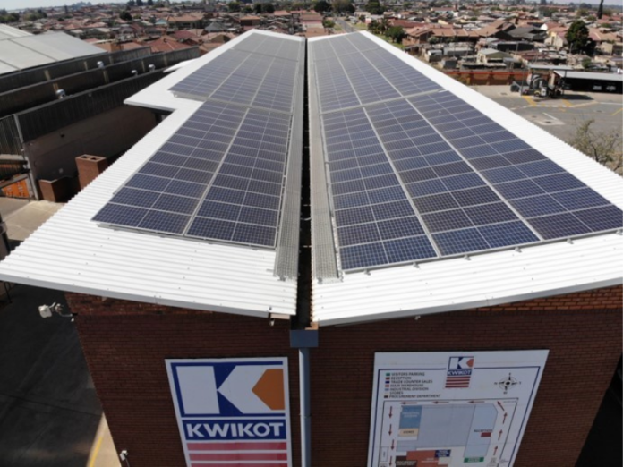 Solar energy at Kwikot plant